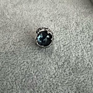 PANDORA Crescent moon & star sterling silver charm